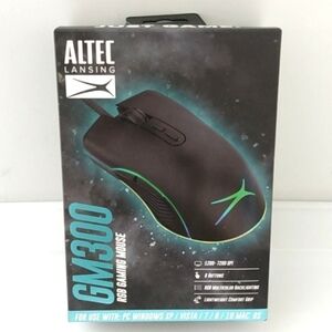 ALTEC LANSING GM300 BLACK RGB 8 BUTTON ERGONOMIC GAMING MOUSE NWT